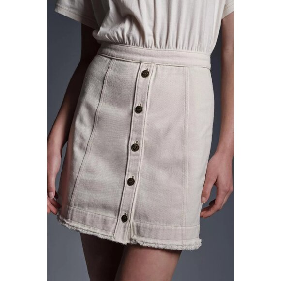 Pilcro Anthropologie Denim Skirt & Knit Tee Twofer Mini Dress Cotton S-4 268170 - Picture 3 of 15